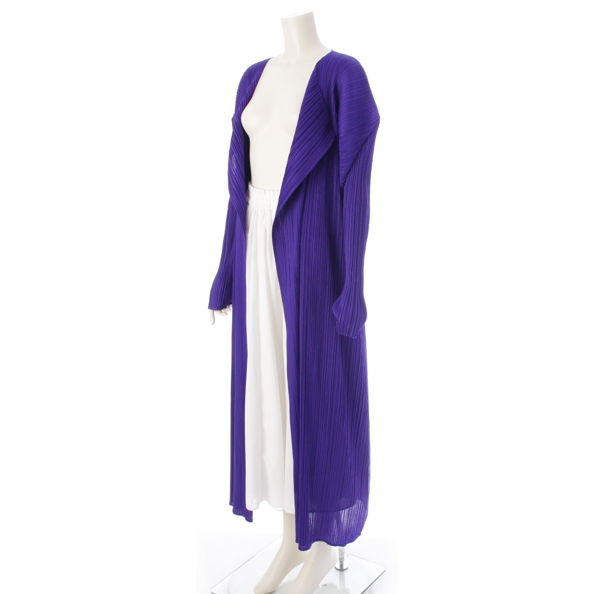 PLEATS PLEASE ISSEY  long design cardigan Jacket PP73-JH726 Royal Blue 3