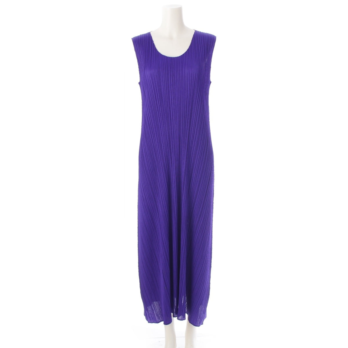 PLEATS PLEASE ISSEY  Sleeveless Round Neck Sleeveless one piece dress PP63-JH894 Royal Blue