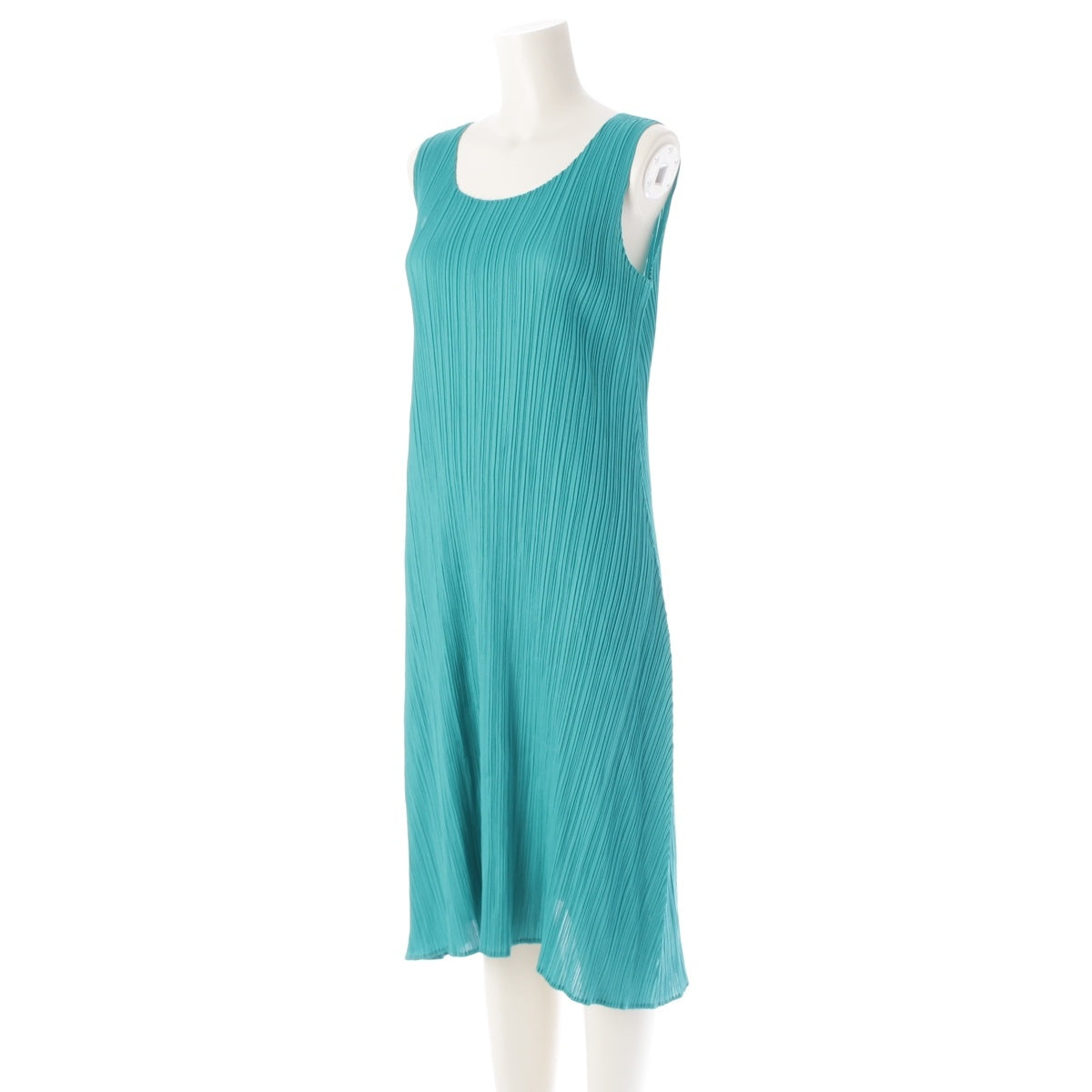 PLEATS PLEASE ISSEY  No sleeve one piece dress PP01-JH188 green 5
