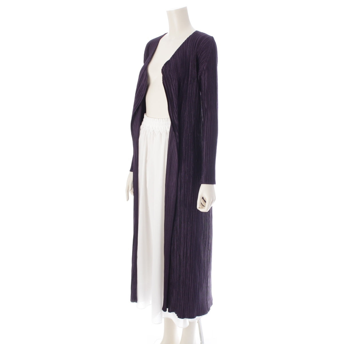 PLEATS PLEASE ISSEY  Long long sleeve cardigan tops PP63-JA207 purple 4