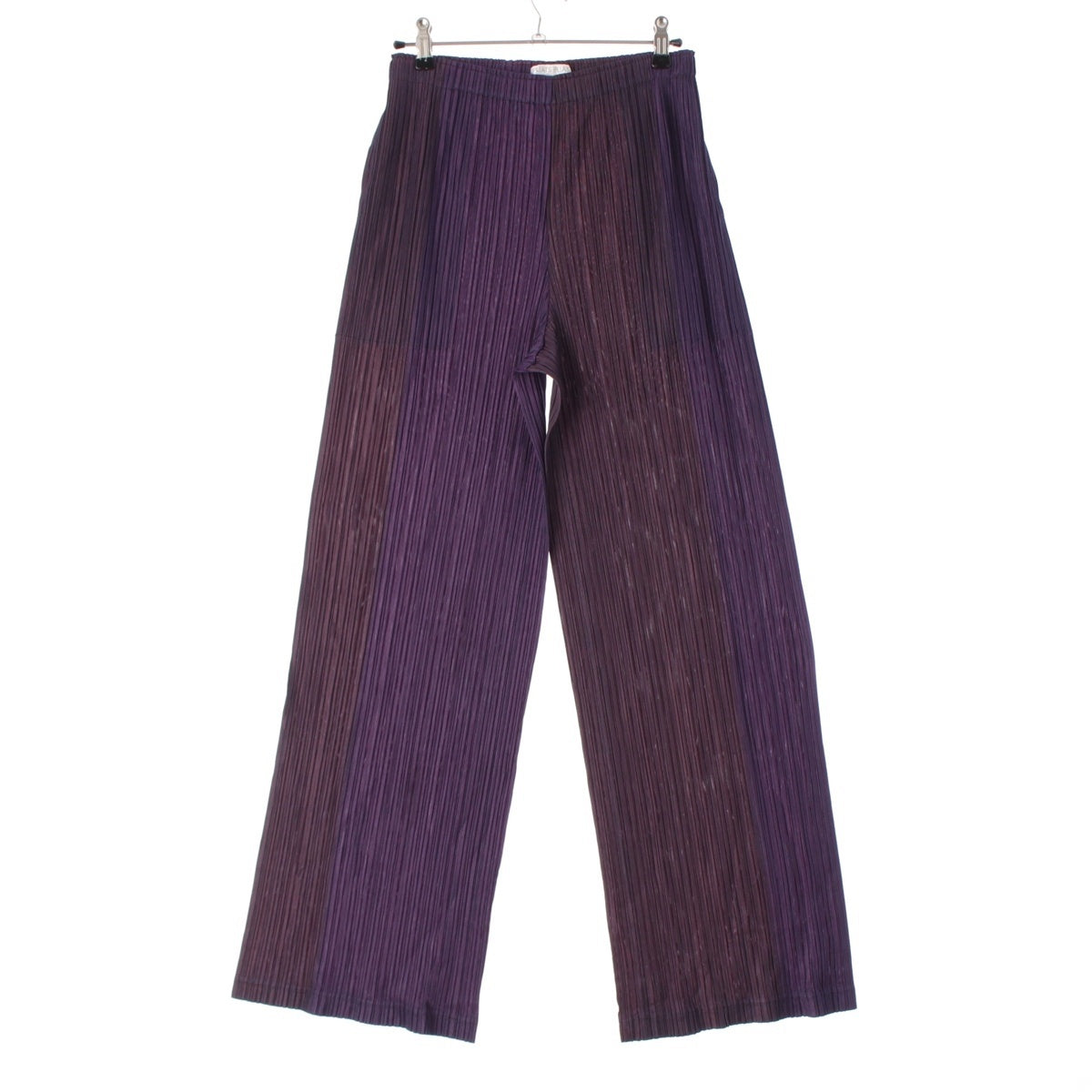 PLEATS PLEASE ISSEY  Bicolor Wide Easy Pants PP43-JF813 Purple Bordeaux Multicolor 4