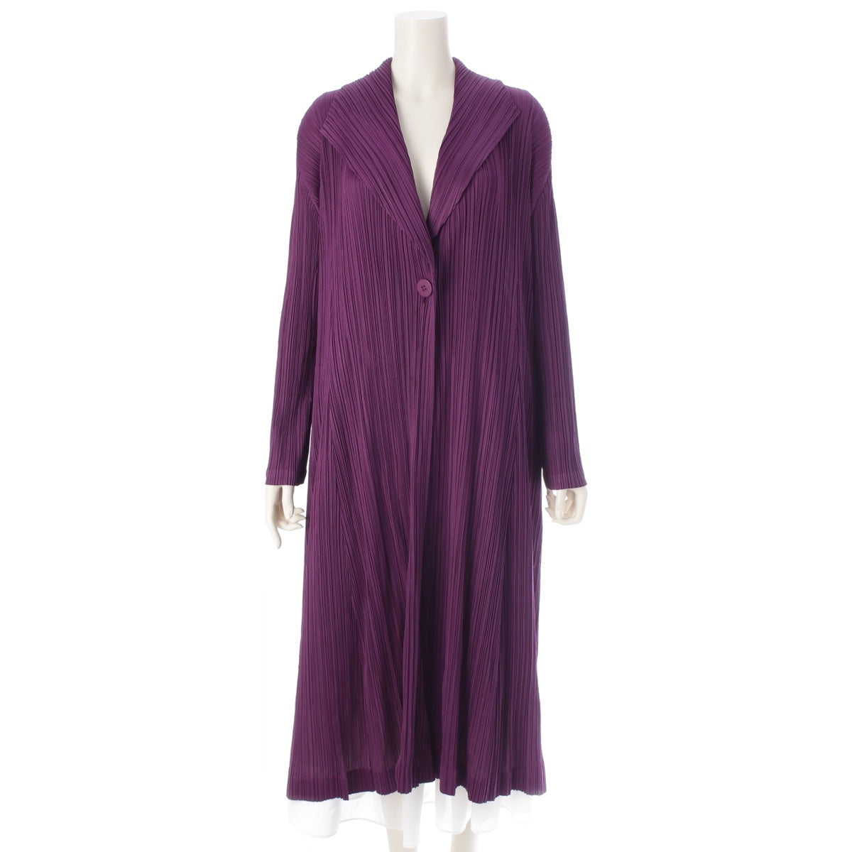 PLEATS PLEASE ISSEY  long coat PP73-JA224 purple 5