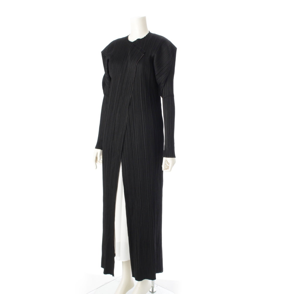 PLEATS PLEASE ISSEY  Layered transformation way one piece dress PP14-JA667 dark gray black 4