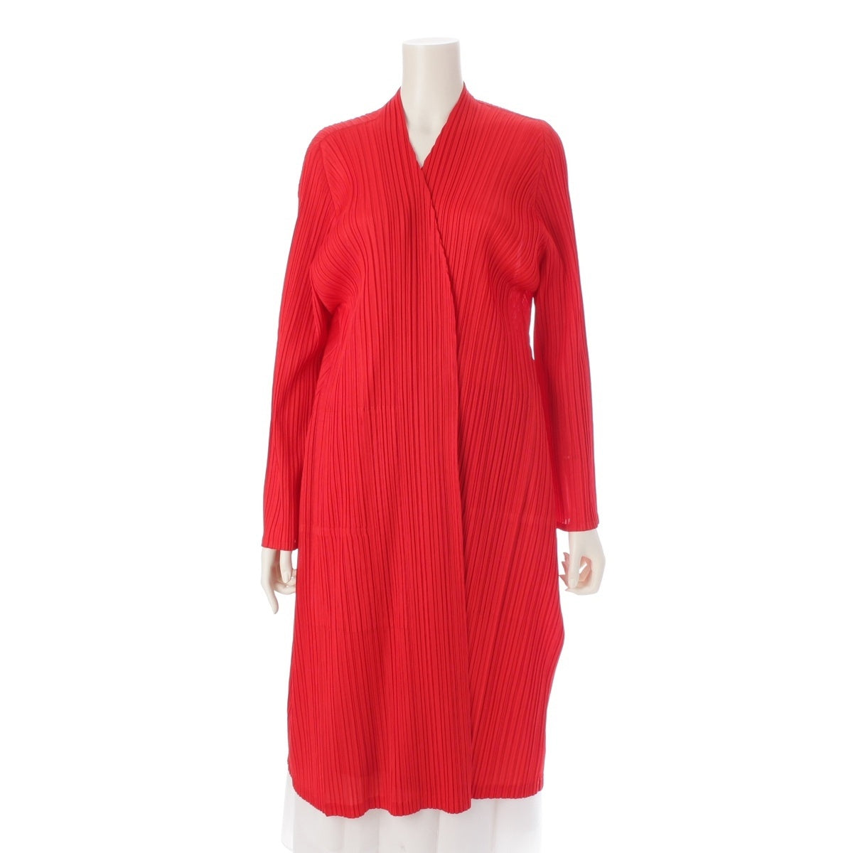 PLEATS PLEASE ISSEY  Long sleeve cardigan tops PP71-JA143 Red 5