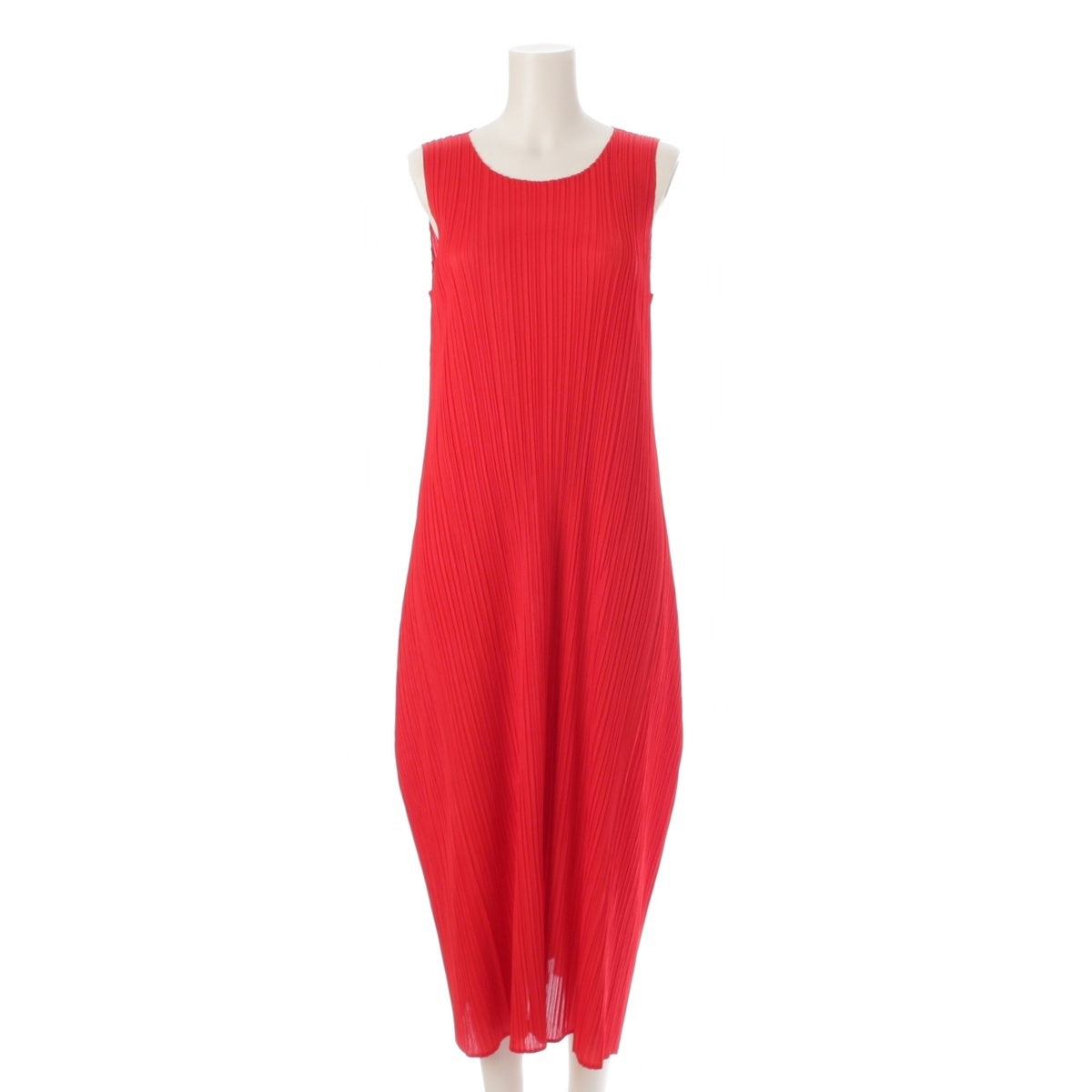 PLEATS PLEASE ISSEY  Round Shape Sleeveless one piece PP71-JH147 Red 4