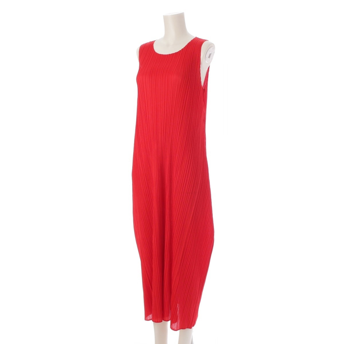 PLEATS PLEASE ISSEY  Round Shape Sleeveless one piece PP71-JH147 Red 4