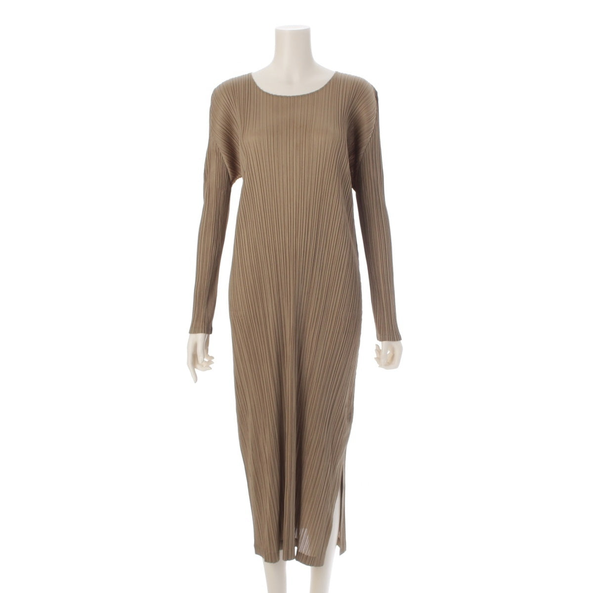 PLEATS PLEASE ISSEY  Round Neck Pleated one piece Sage green 04