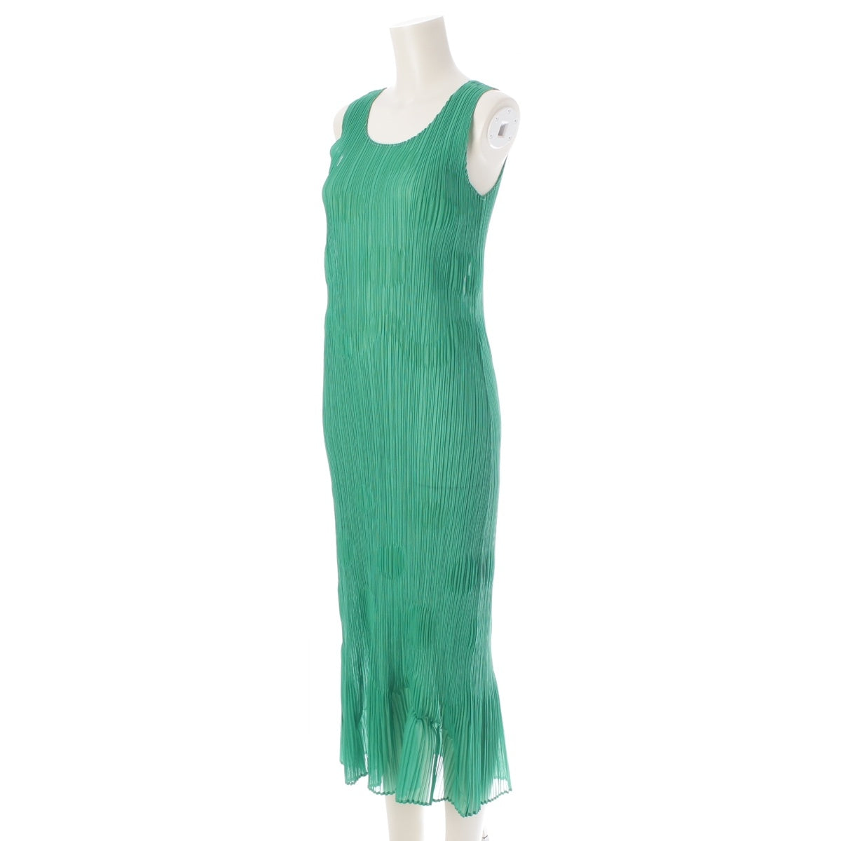PLEATS PLEASE ISSEY  Dot design sleeveless one piece dress PP81-JH797 Green system 4