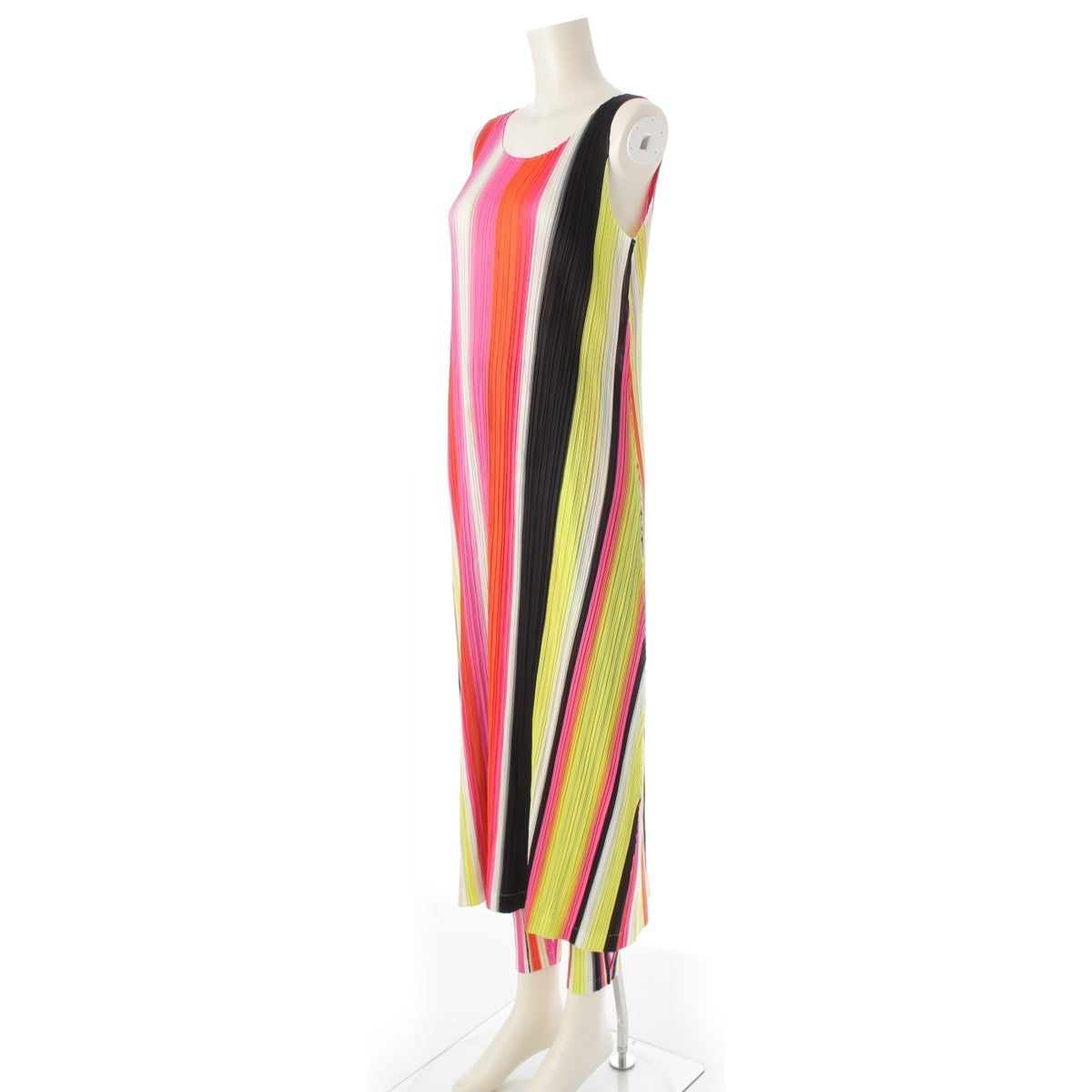 PLEATS PLEASE ISSEY  striped sleeveless one piece setup Pants multicolor 4