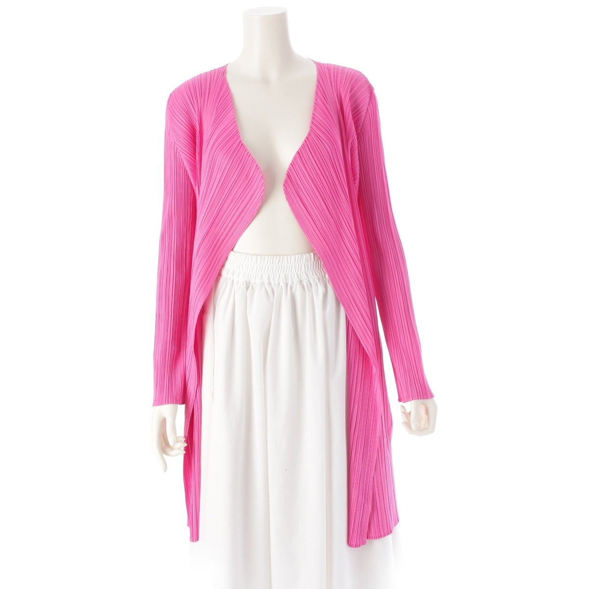 PLEATS PLEASE ISSEY  long cardigan PP23-JA861 pink 4