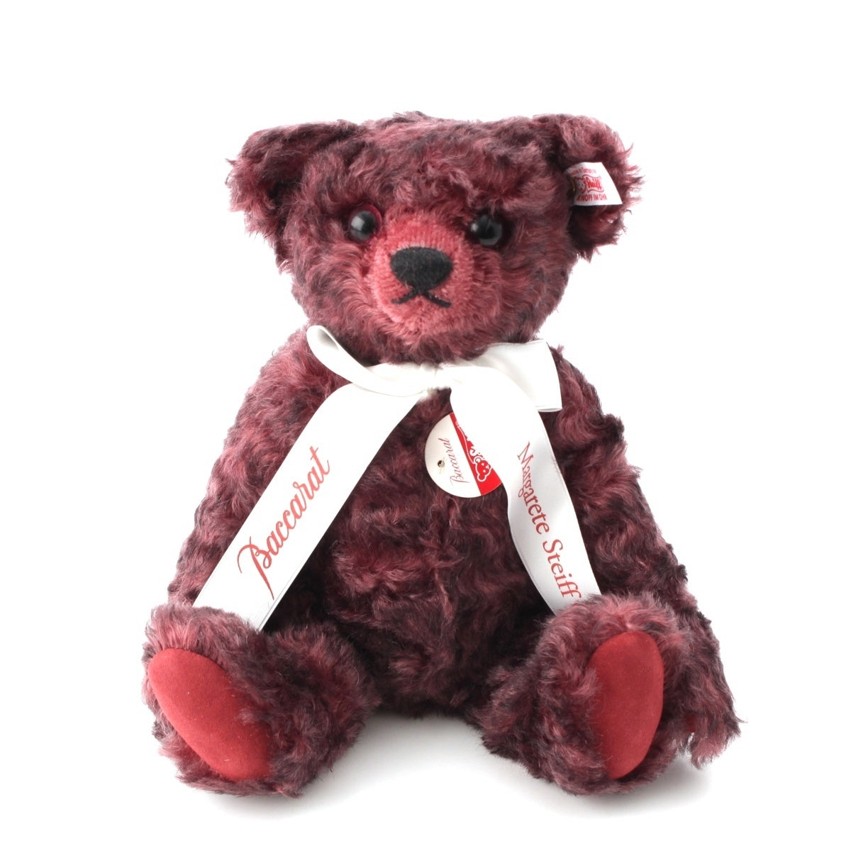 Steiff Baccarat White Tag Crystal Bear Teddy Bear Toys Limited to 1000 pieces, with crystal pendant 675492 purple