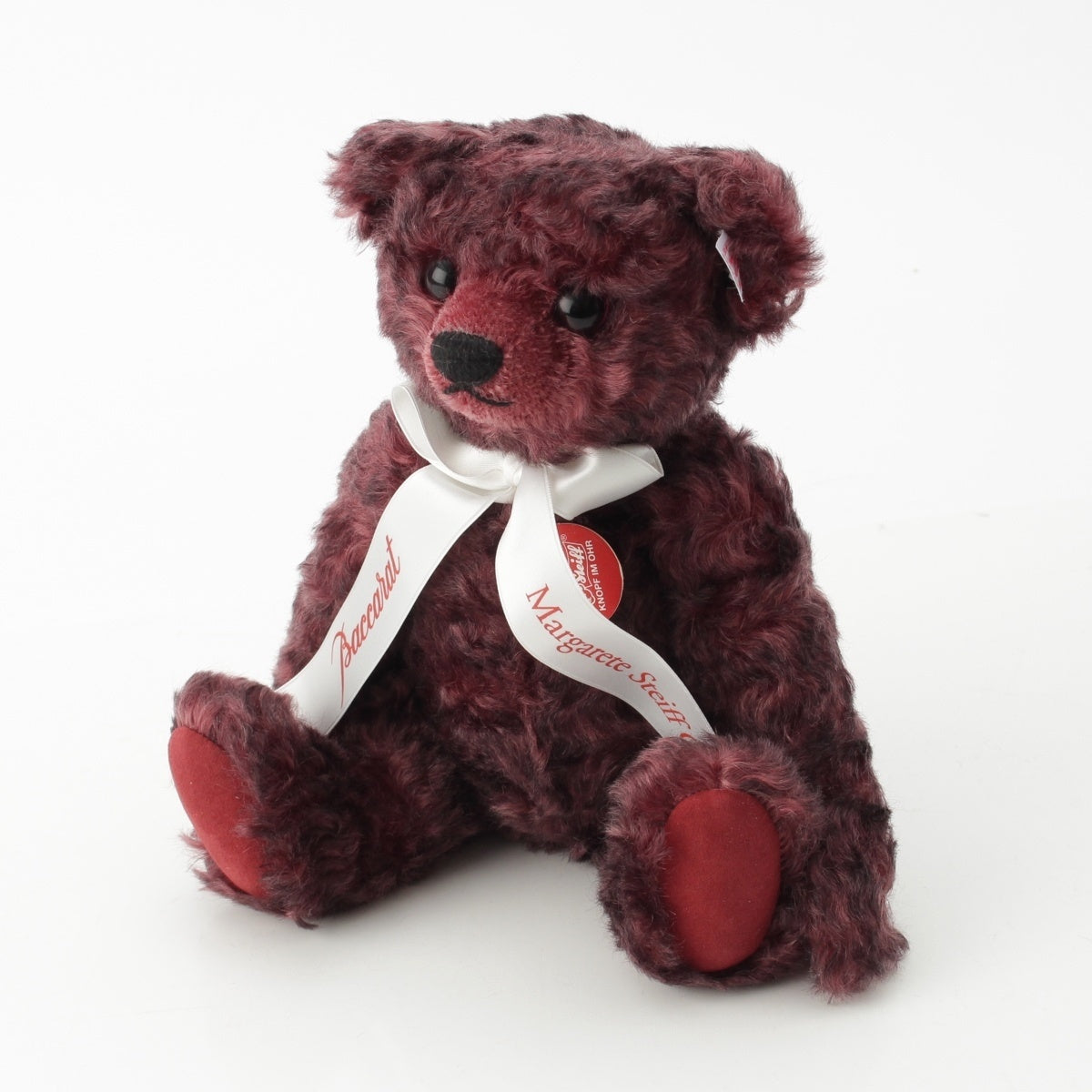 Steiff Baccarat White Tag Crystal Bear Teddy Bear Toys Limited to 1000 pieces, with crystal pendant 675492 purple