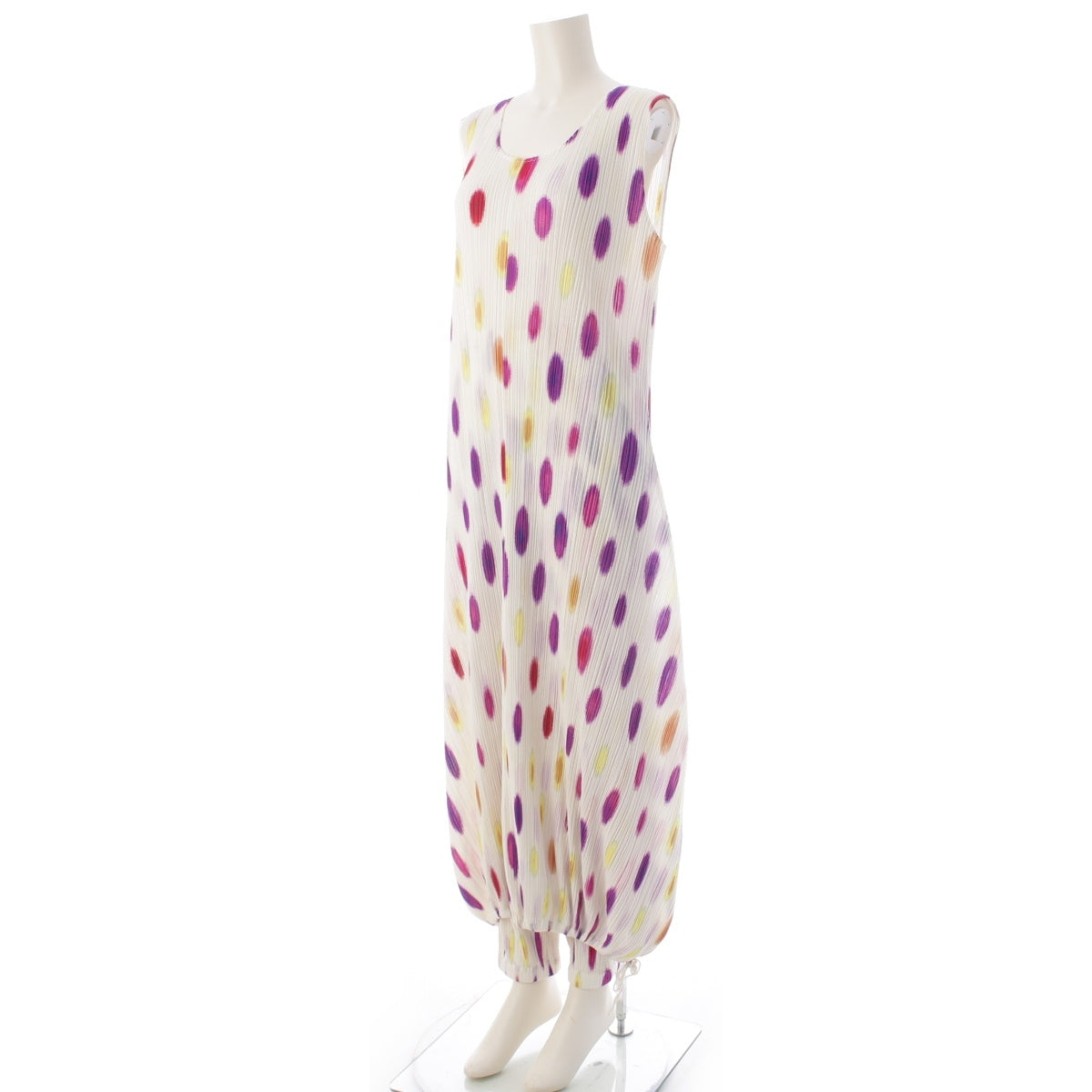 PLEATS PLEASE ISSEY  Mosaic dot sleeveless dress Pants setup PP12-JH623 /JF626 multicolor 5/3