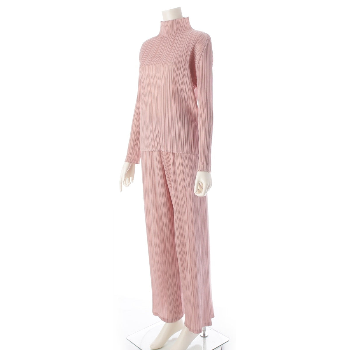 PLEATS PLEASE ISSEY  Bottleneck cut and sewn wide Pants setup pink 4