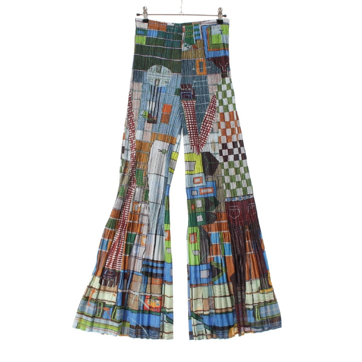 ISSEY MIYAKE All-over patterned flare pants Pants Bottoms PP14-JF144 multicolor 4