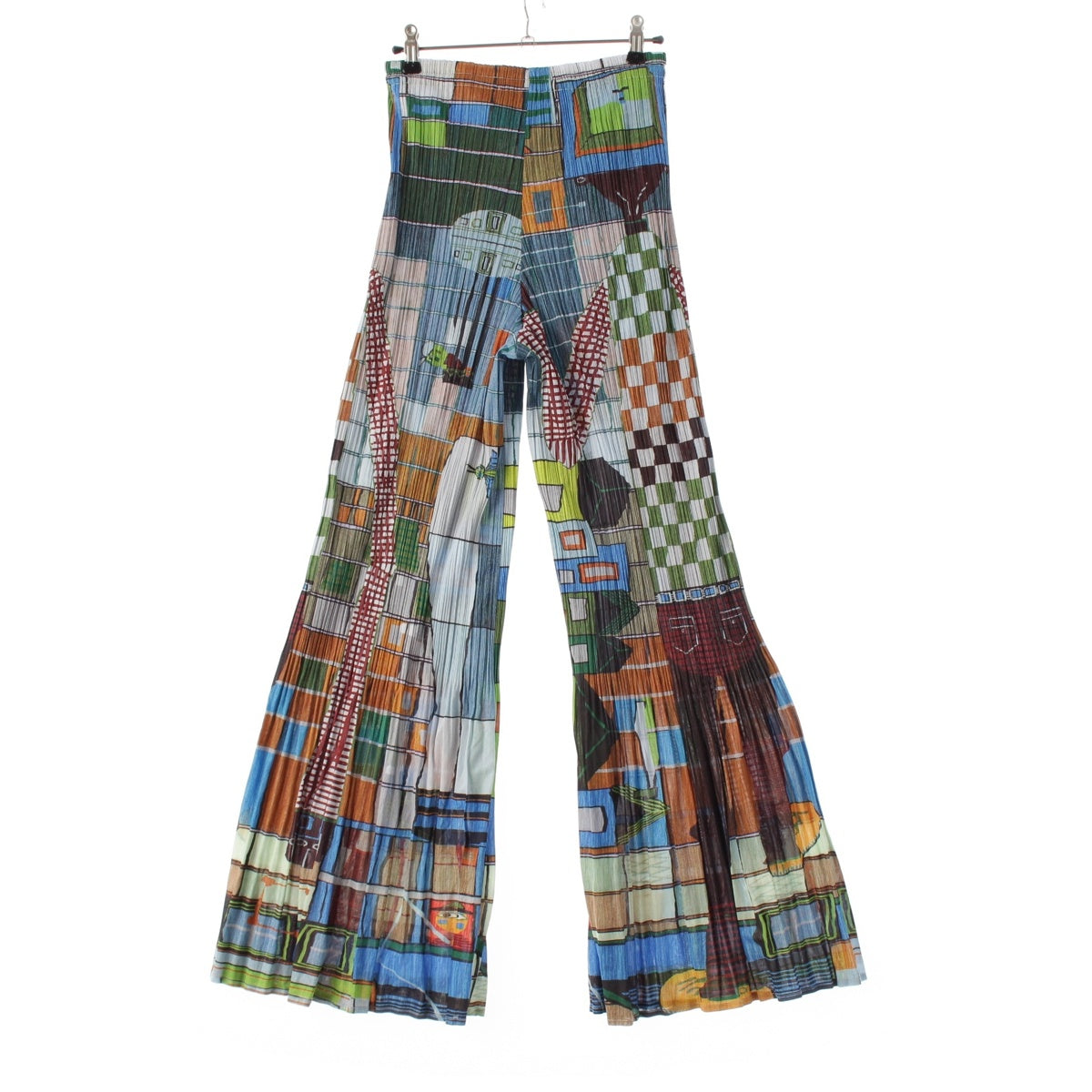 ISSEY MIYAKE All-over patterned flare pants Pants Bottoms PP14-JF144 multicolor 4