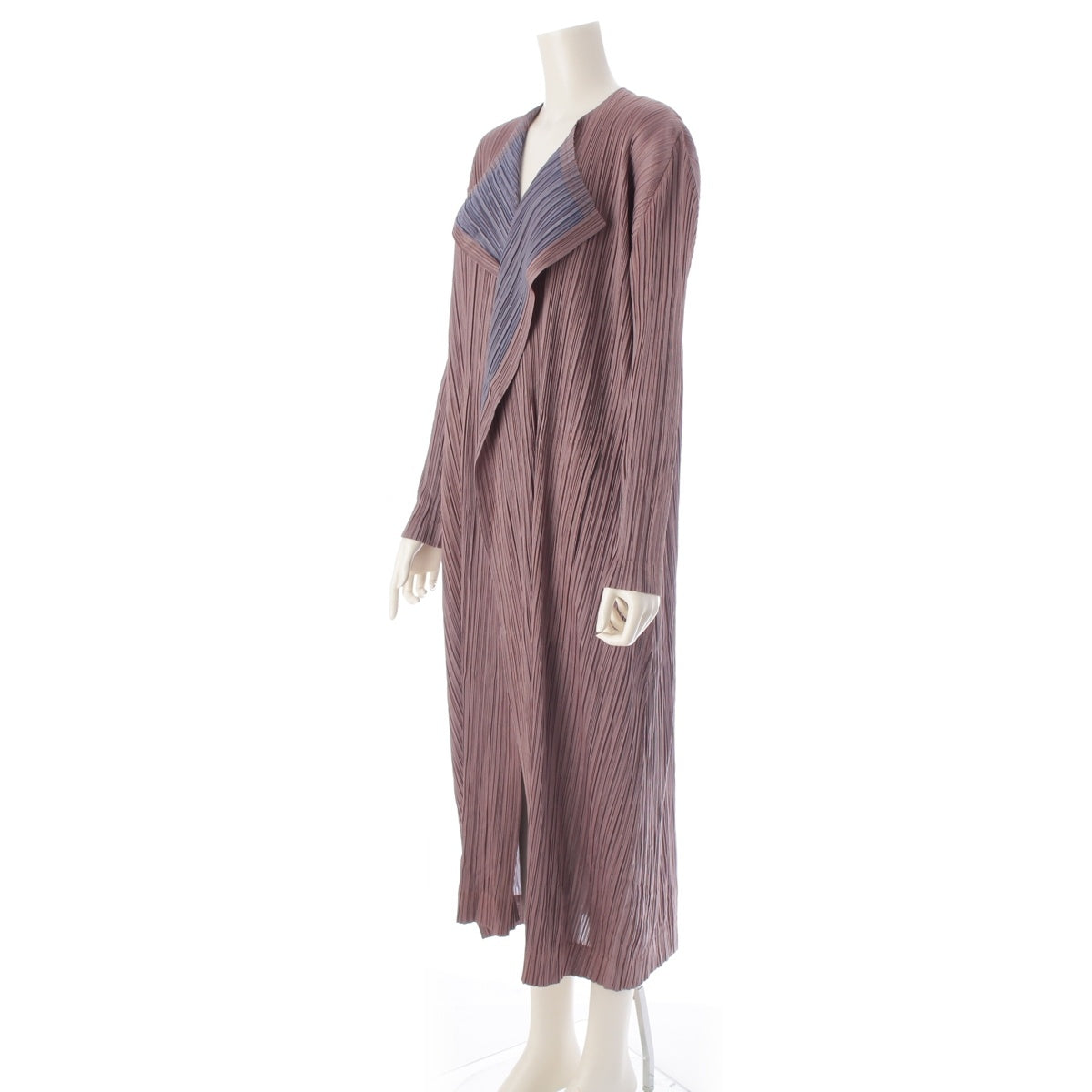 PLEATS PLEASE ISSEY  long cardigan coat PP91-JA702 beige 4