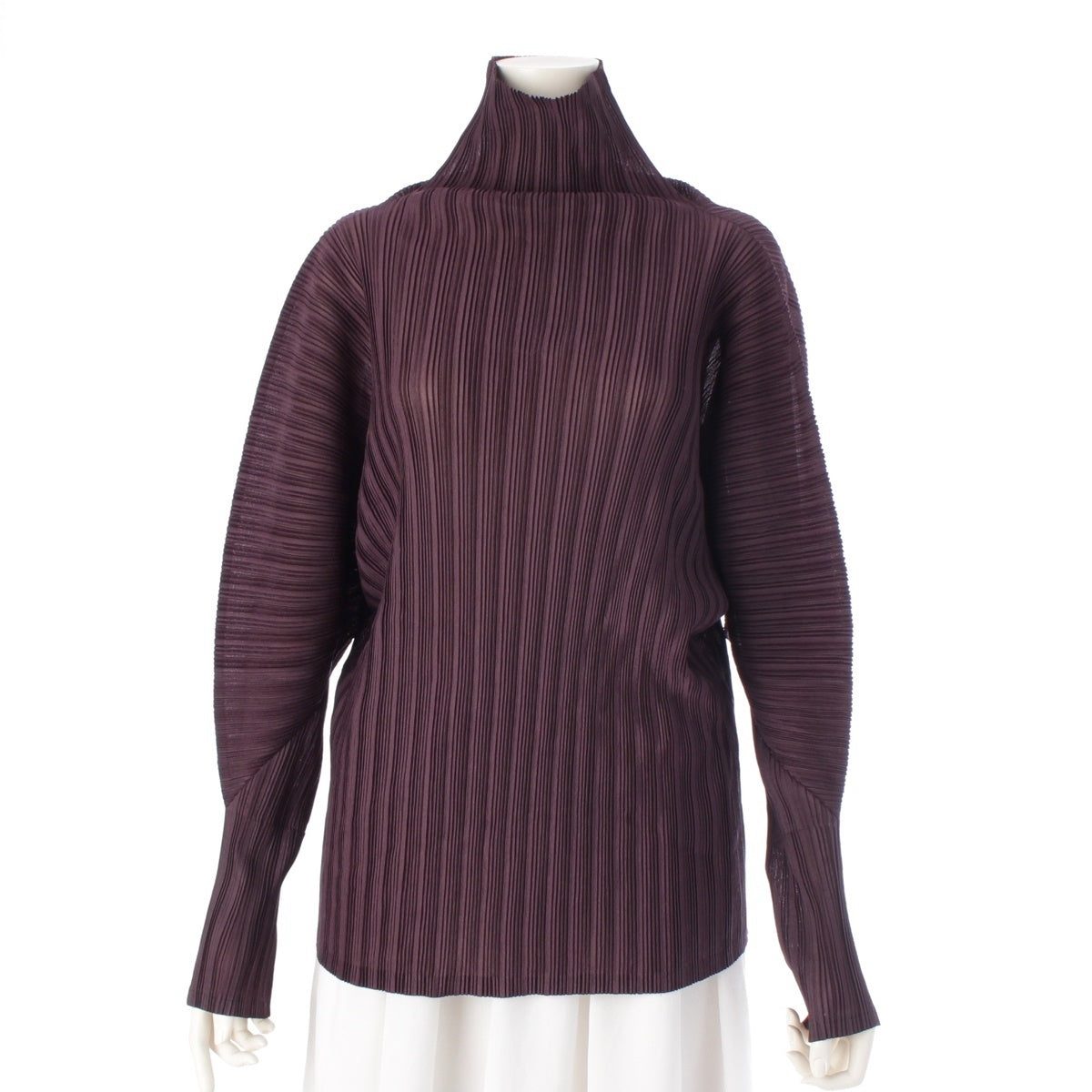 PLEATS PLEASE ISSEY  Long sleeve turtleneck Cut tops PP01-FK334 Purple brown 3