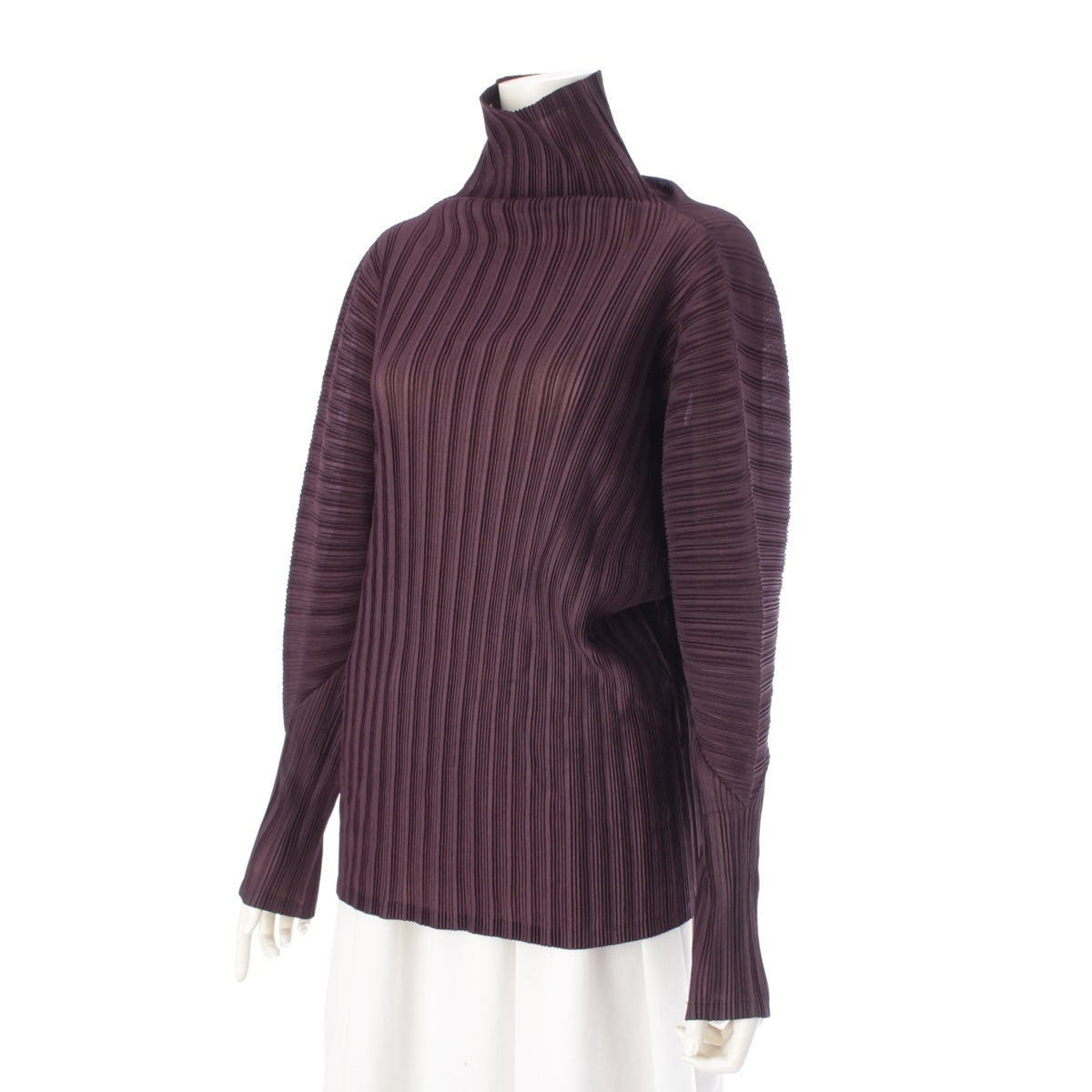 PLEATS PLEASE ISSEY  Long sleeve turtleneck Cut tops PP01-FK334 Purple brown 3