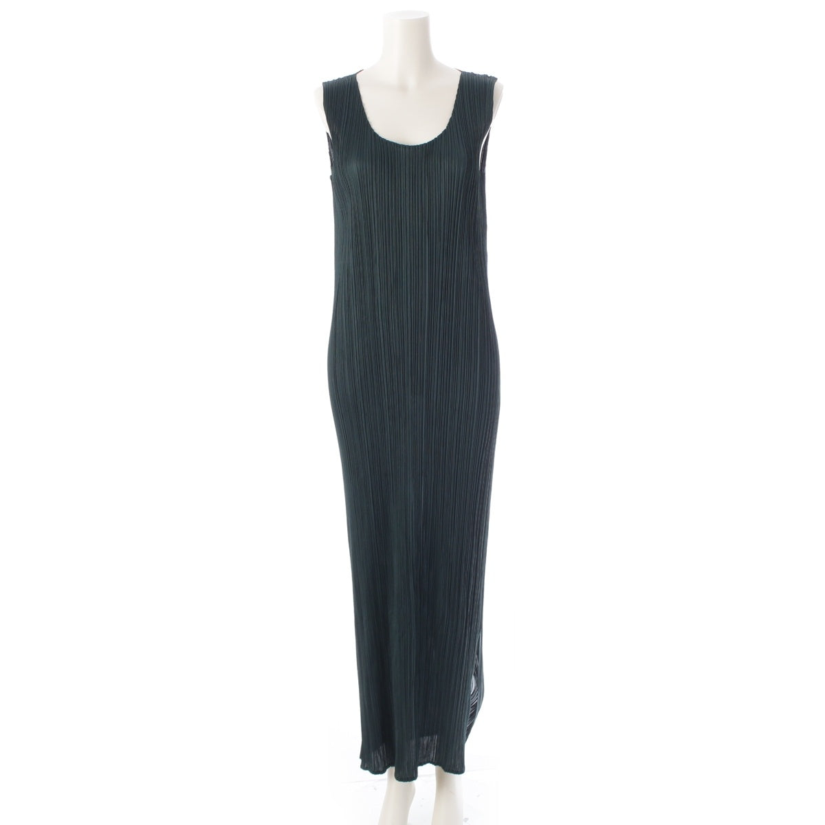 PLEATS PLEASE ISSEY  No sleeve one piece PP13JH310 green 4