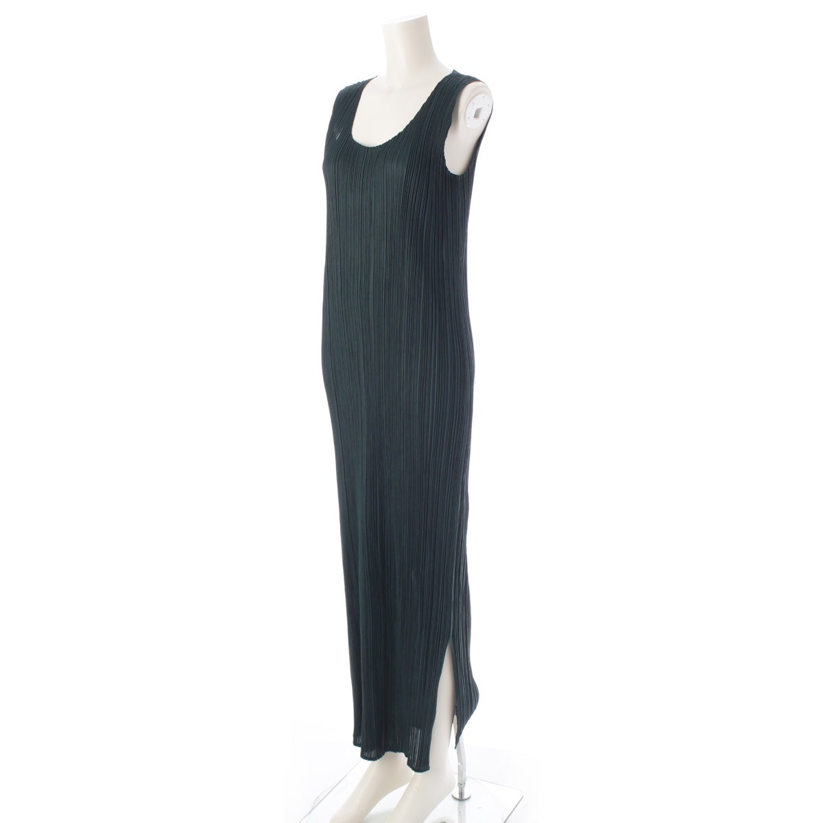 PLEATS PLEASE ISSEY  No sleeve one piece PP13JH310 green 4