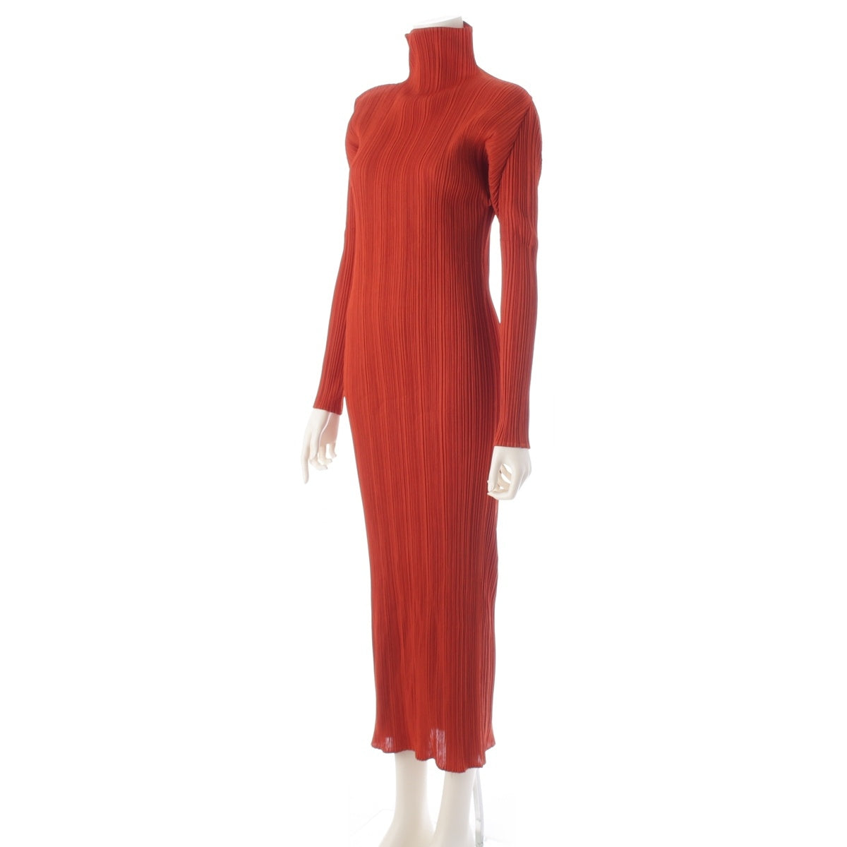 PLEATS PLEASE High Neck Long one piece PP74-JH132 Orange 4