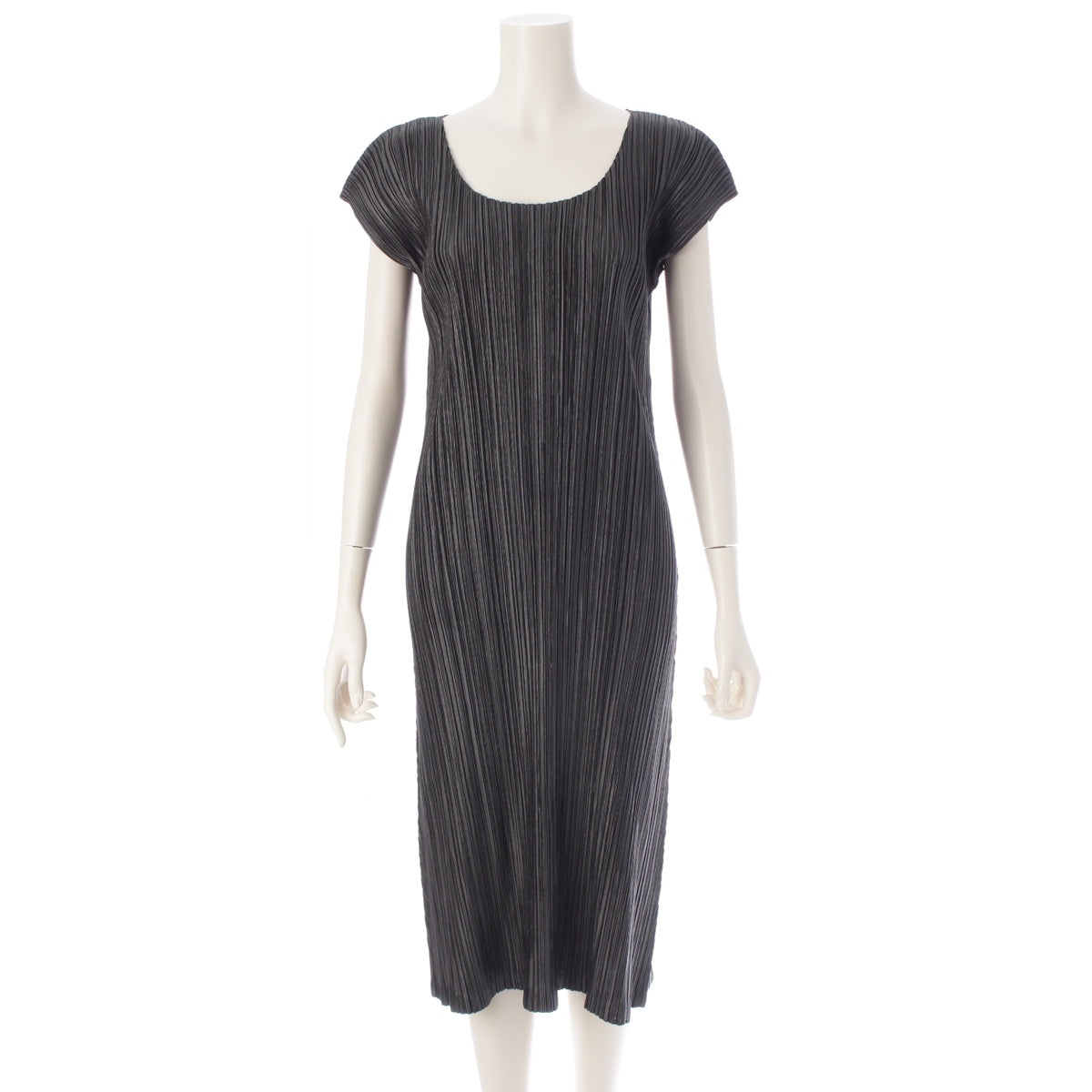 PLEATS PLEASE ISSEY  No sleeve one piece dress PP33-JH204 Dark green 4