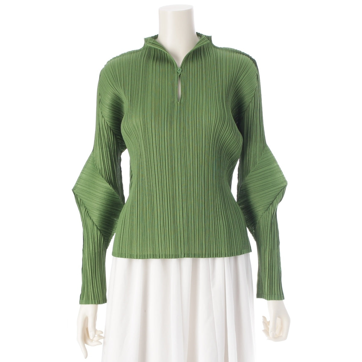 PLEATS PLEASE ISSEY  Skipper, modified, long sleeve tops PP51-JK124 green 3