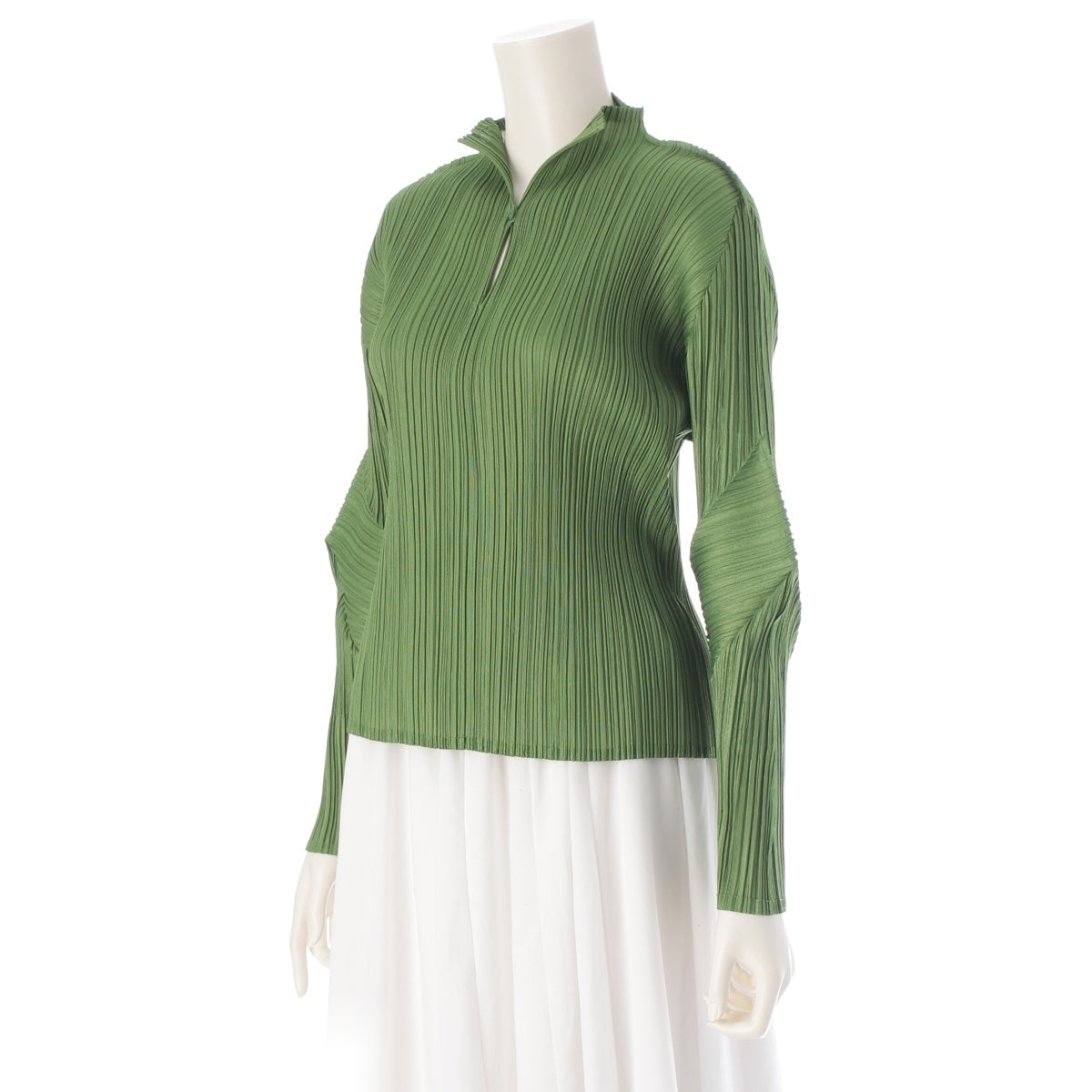 PLEATS PLEASE ISSEY  Skipper, modified, long sleeve tops PP51-JK124 green 3