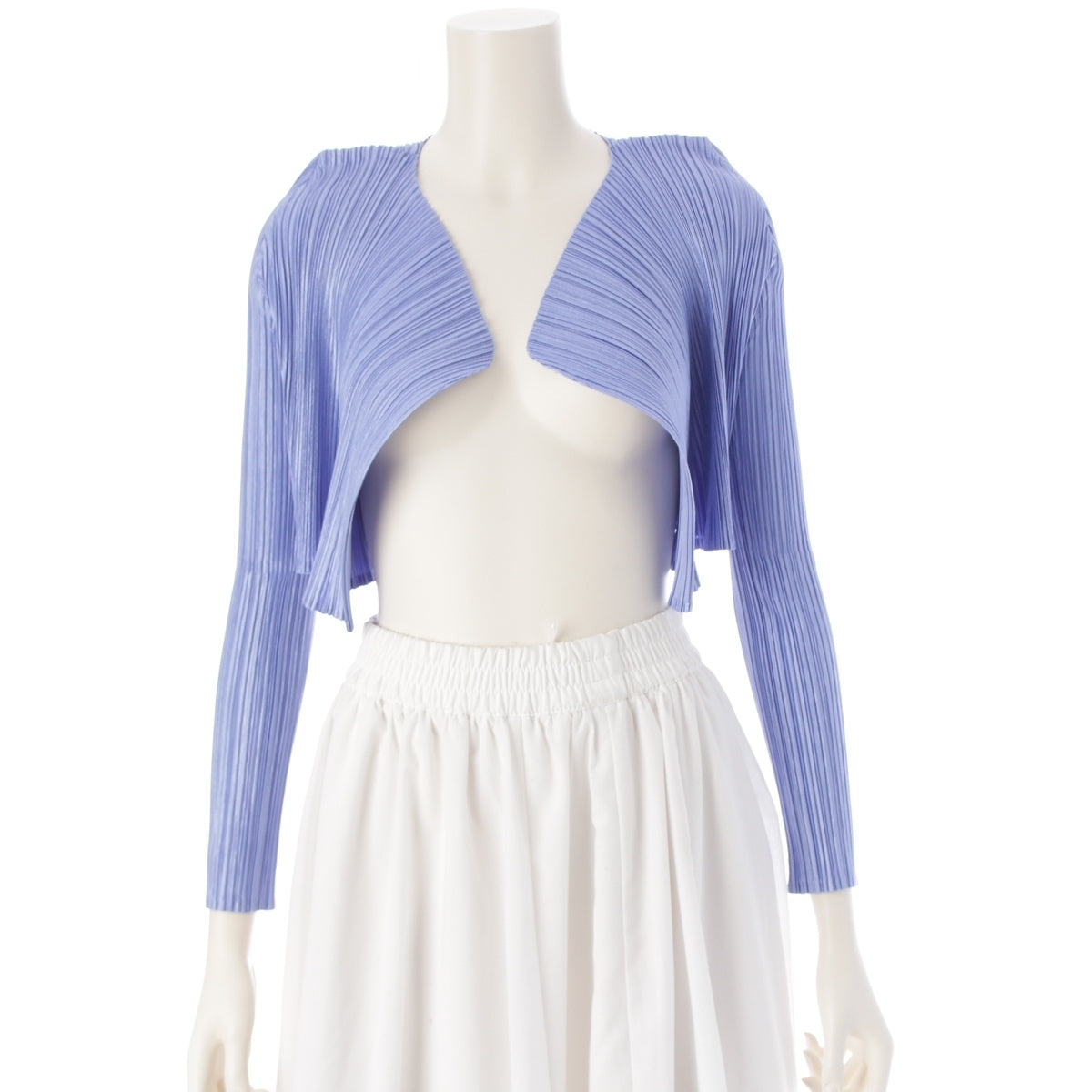 PLEATS PLEASE ISSEY  cropped cardigan Bolero Tops 71-J0802PP Light blue 4