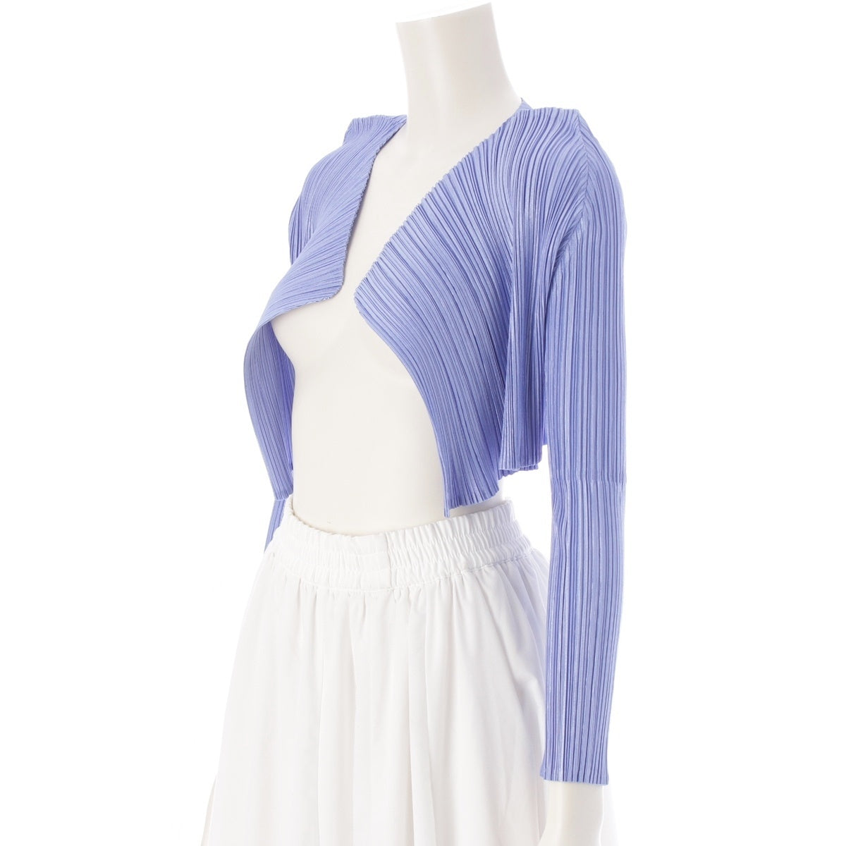 PLEATS PLEASE ISSEY  cropped cardigan Bolero Tops 71-J0802PP Light blue 4