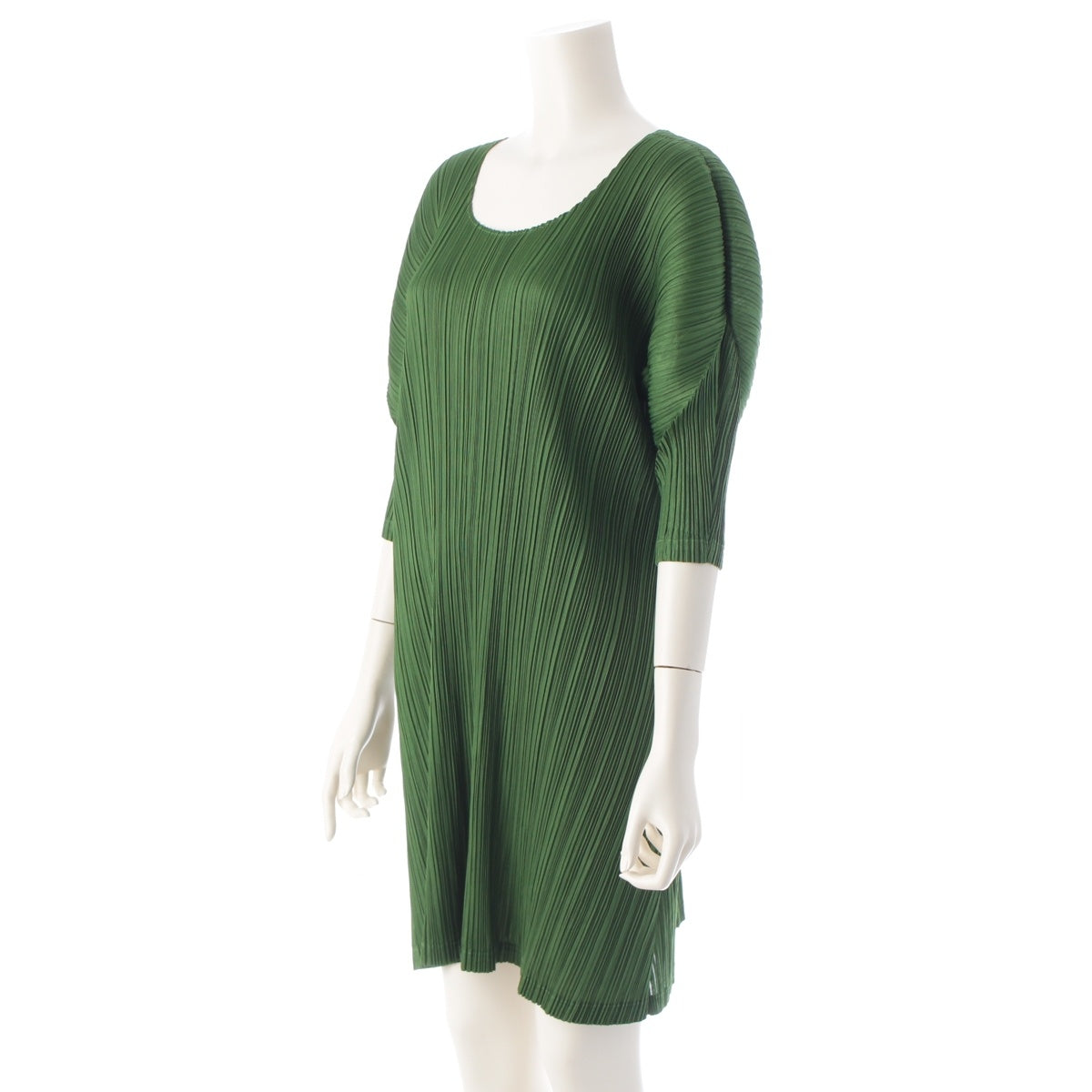 PLEATS PLEASE ISSEY  balloon one piece Tunic PP11-JT127 green 3