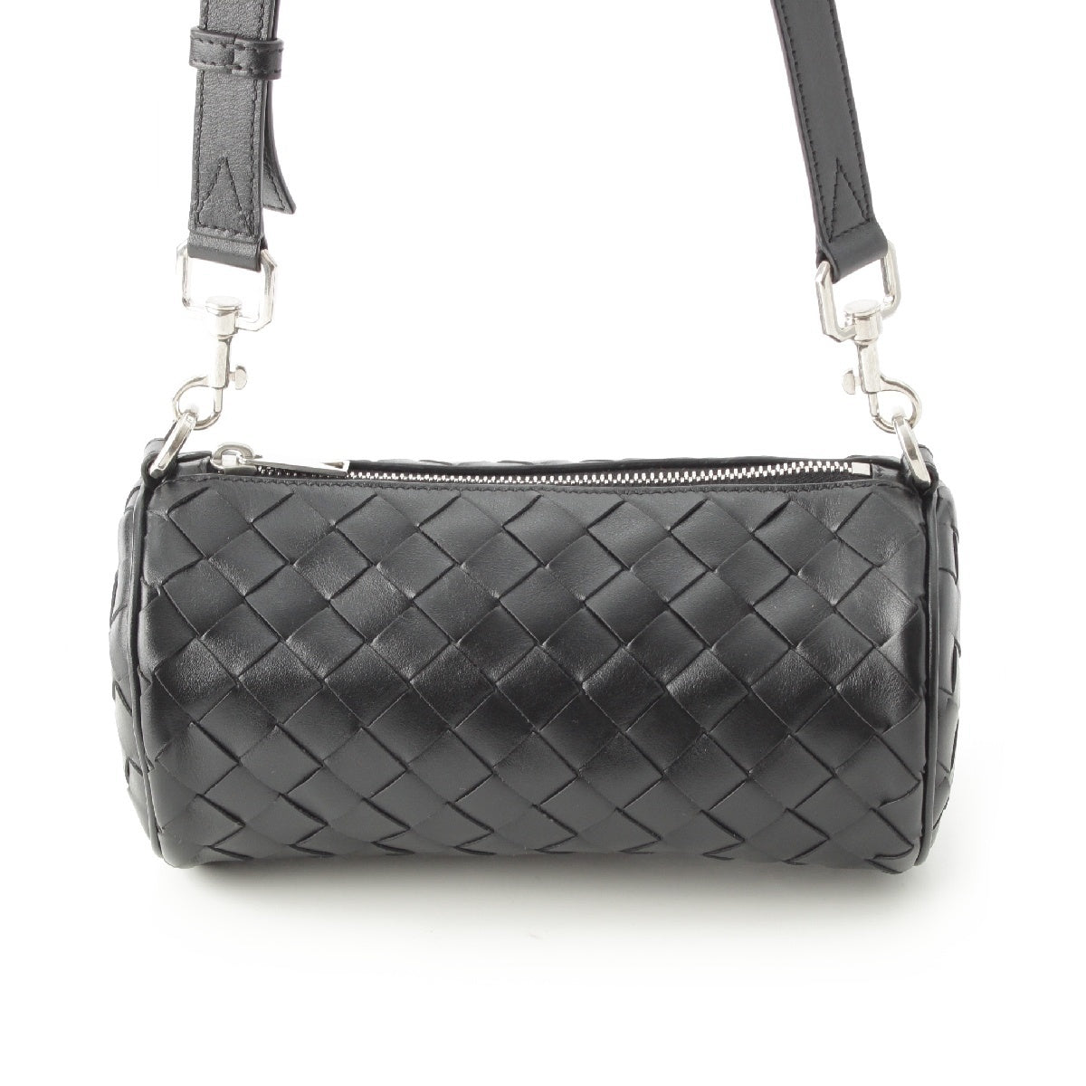 BOTTEGAVENETA leather INTRECCIATO Shoulder Bag 777391 black