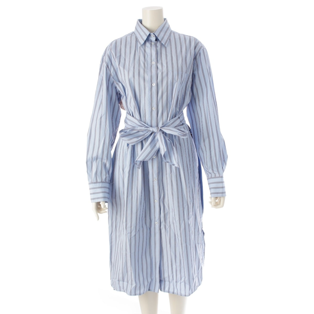 Max Mara Weekend cotton Back design shirt one piece 24152211126 Blue x white JP44