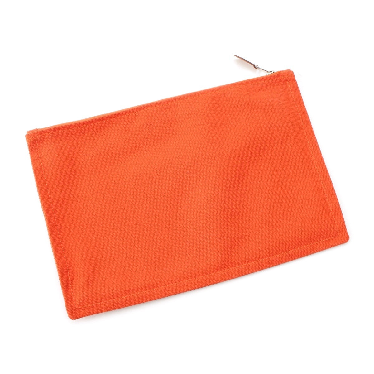 HERMES canvas Yotting Flat GM Pouch Orange