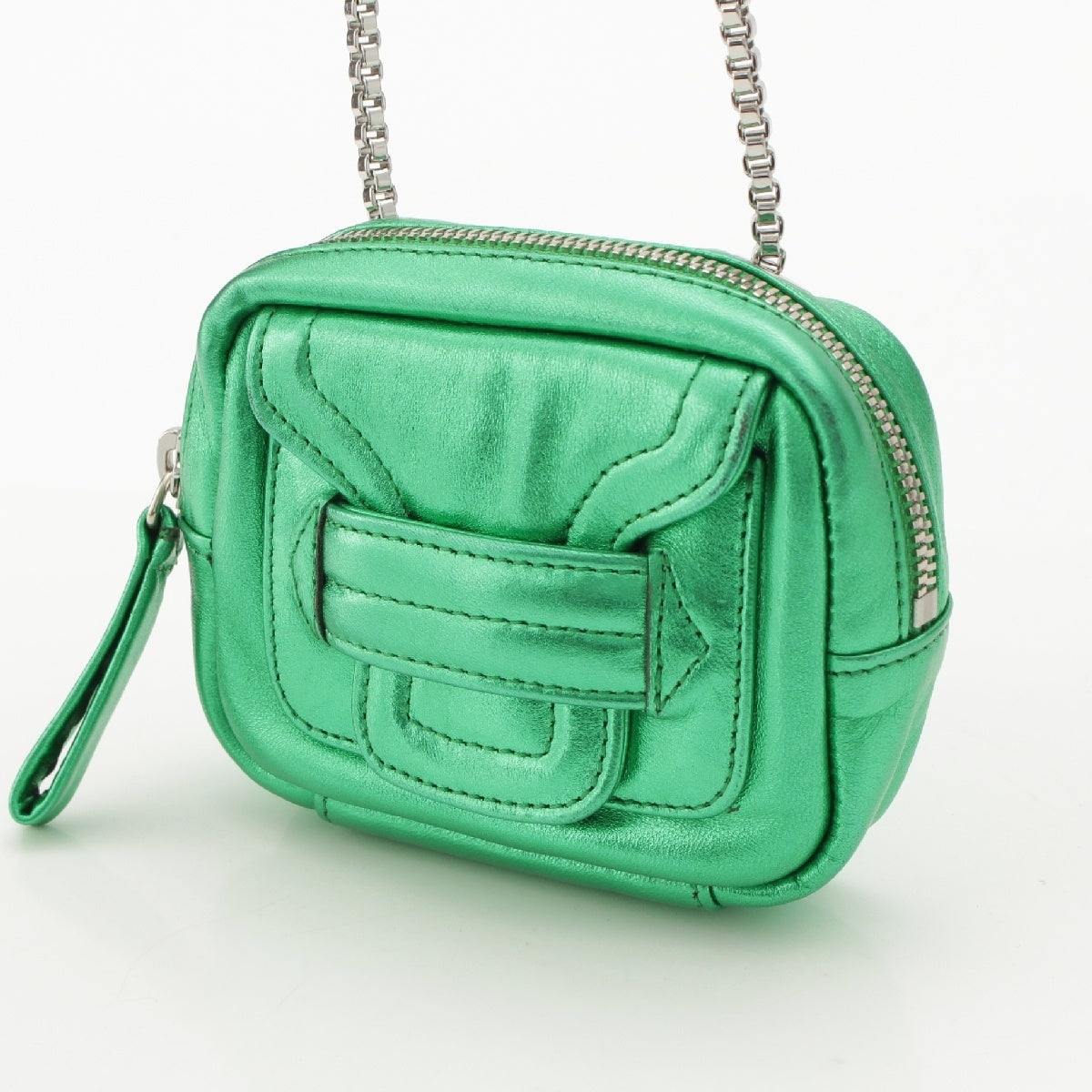 PIERRE HARDY Alpha Pad Chain Shoulder Bag green