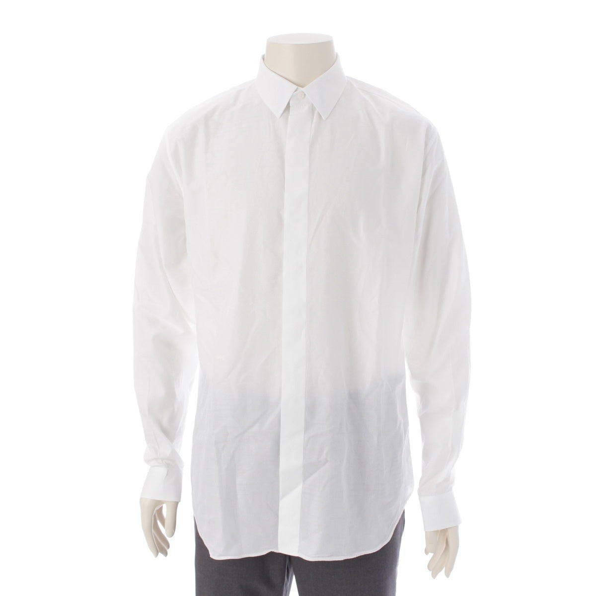 Berluti cotton Andy Jacquard Calligraphy Scrit Long sleeve shirt tops R17HTL50‐014 white R41