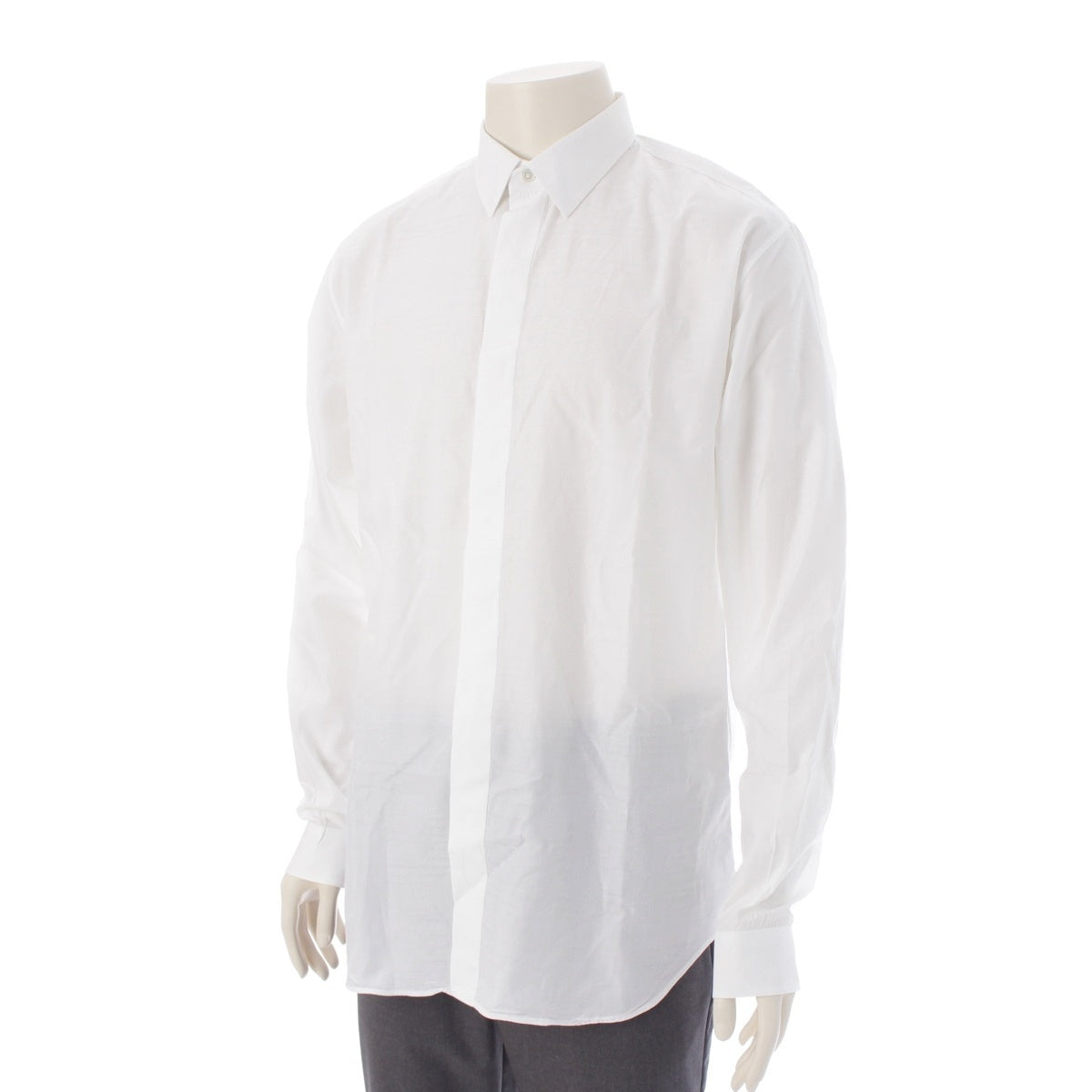 Berluti cotton Andy Jacquard Calligraphy Scrit Long sleeve shirt tops R17HTL50‐014 white R41