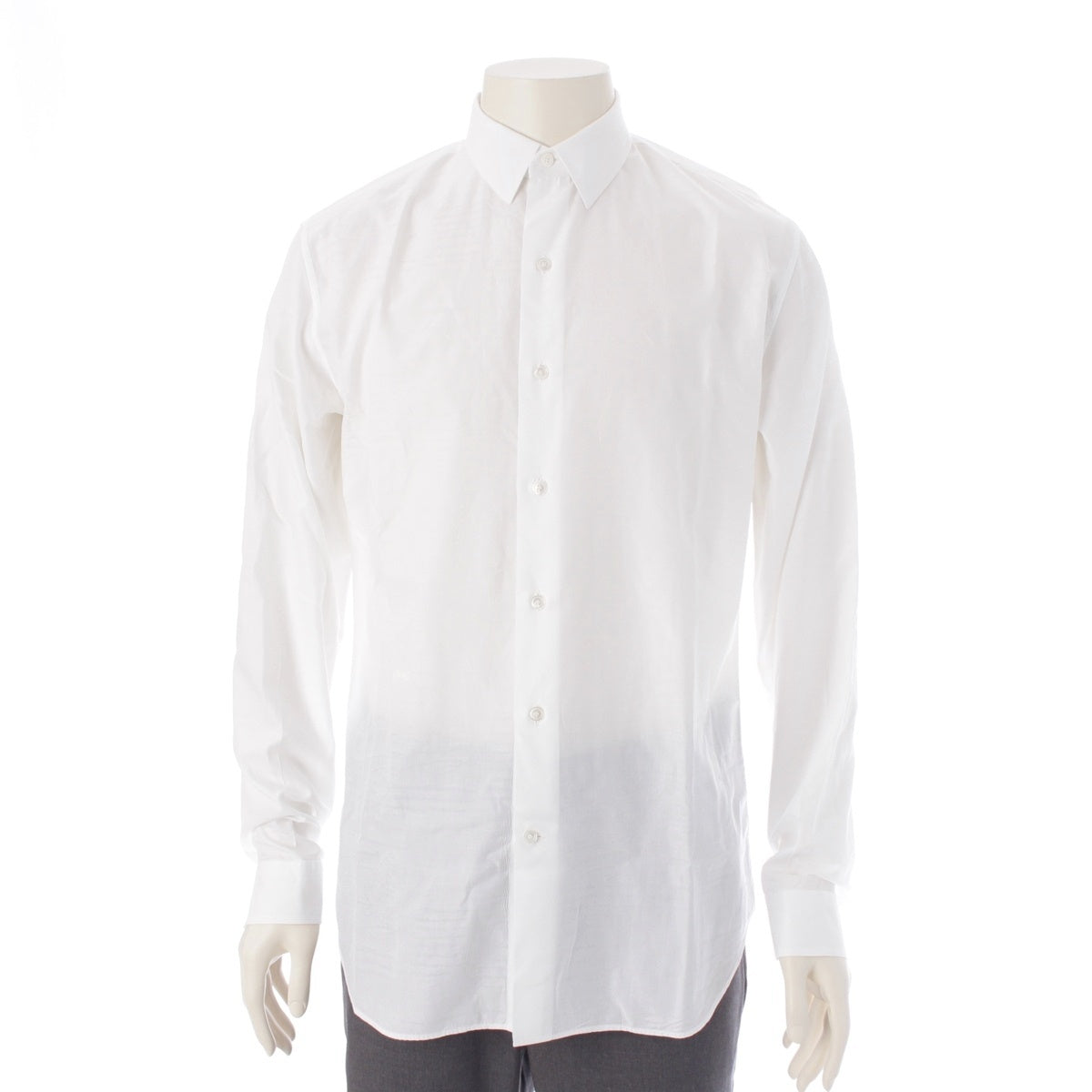 Berluti Alessandro Jacquard Calligraphy Scritto cotton Long sleeve shirt tops R20HTL‐47‐001 white R39