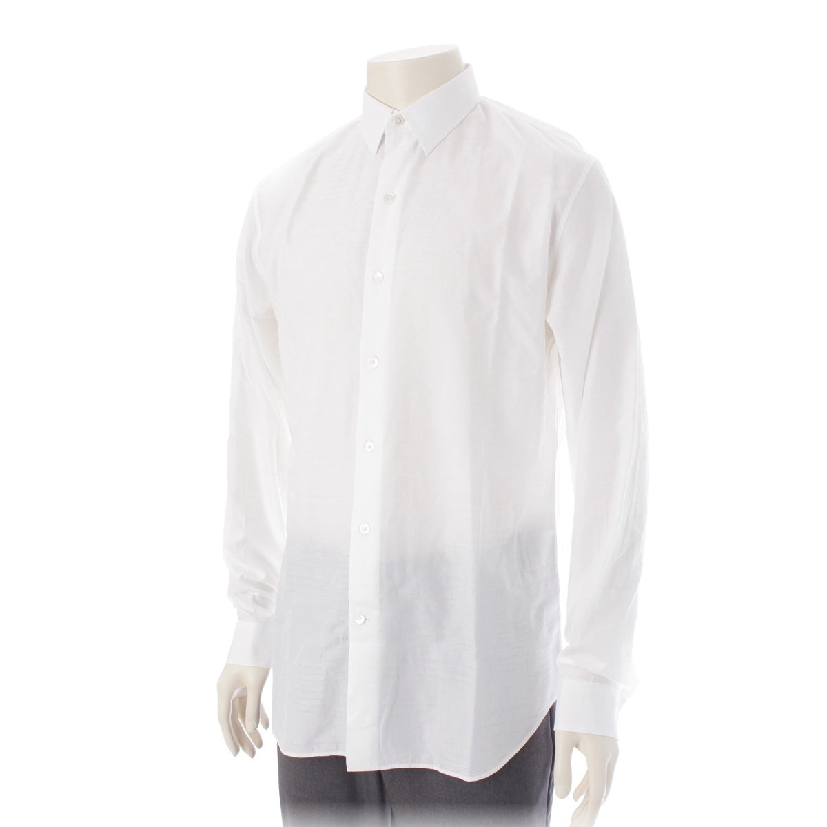 Berluti Alessandro Jacquard Calligraphy Scritto cotton Long sleeve shirt tops R20HTL‐47‐001 white R39