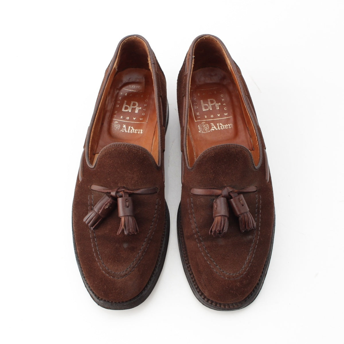 ALDEN suede bPr BEAMS Beams Plus special order tassel loafers 36970F Brown 7 1/2 D