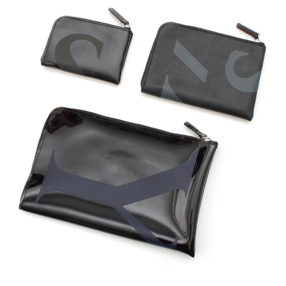 Y's Yohji Yamamoto logo Pouch Three-piece set black