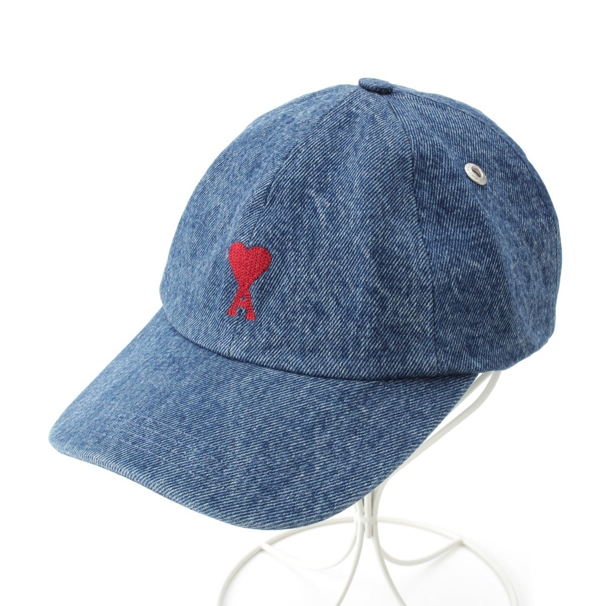 AMI PARIS Cotton rayon Denim Baseball cap hat UCP006 DE0016 blue