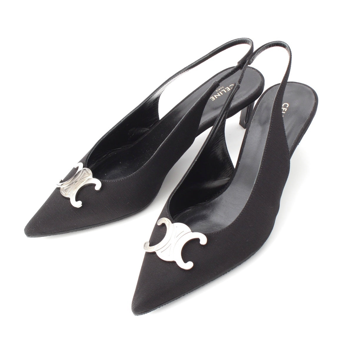 CELINE Alma Triomphe Slingback pumps black 37