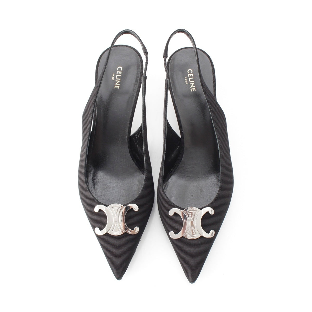 CELINE Alma Triomphe Slingback pumps black 37