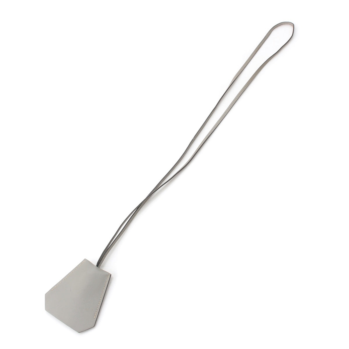 HERMES leather Clochette Necklace Accessories □ E marking gray