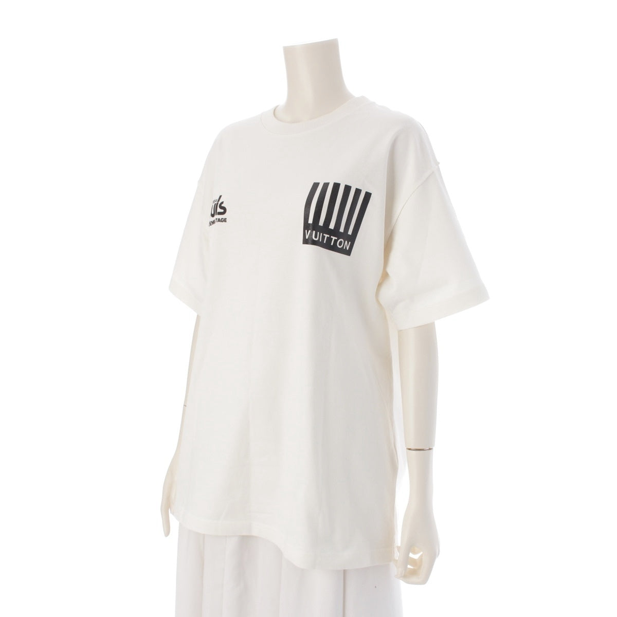 LOUIS VUITTON Back Flower Print Short sleeve T-shirt Cut Top RM192M NPL HHY07W white L