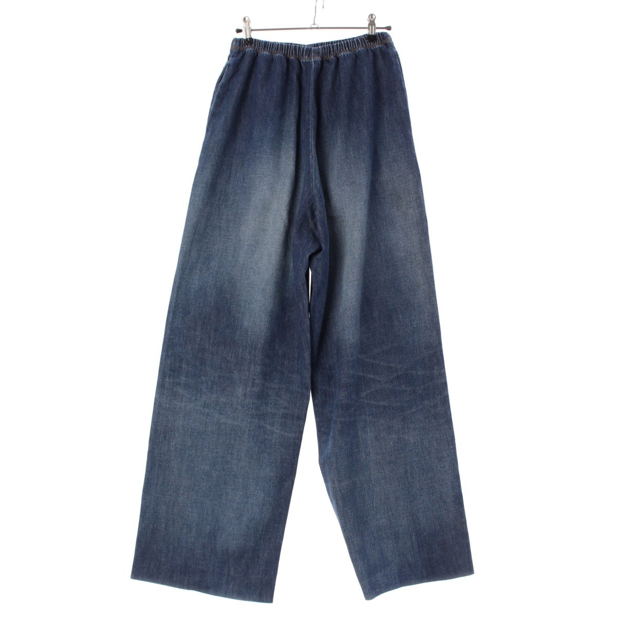 BALENCIAGA cotton Waist rubber wide Denim pants Bottoms 621956 Indigo XS