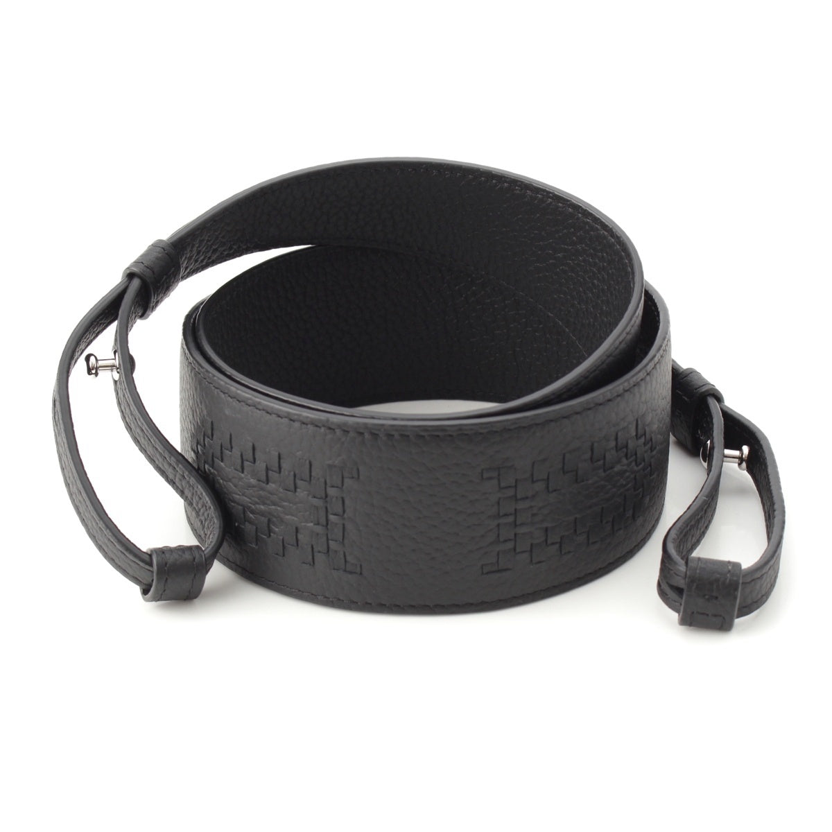 Delvaux Adjustable Long Strap leather Shoulder strap black