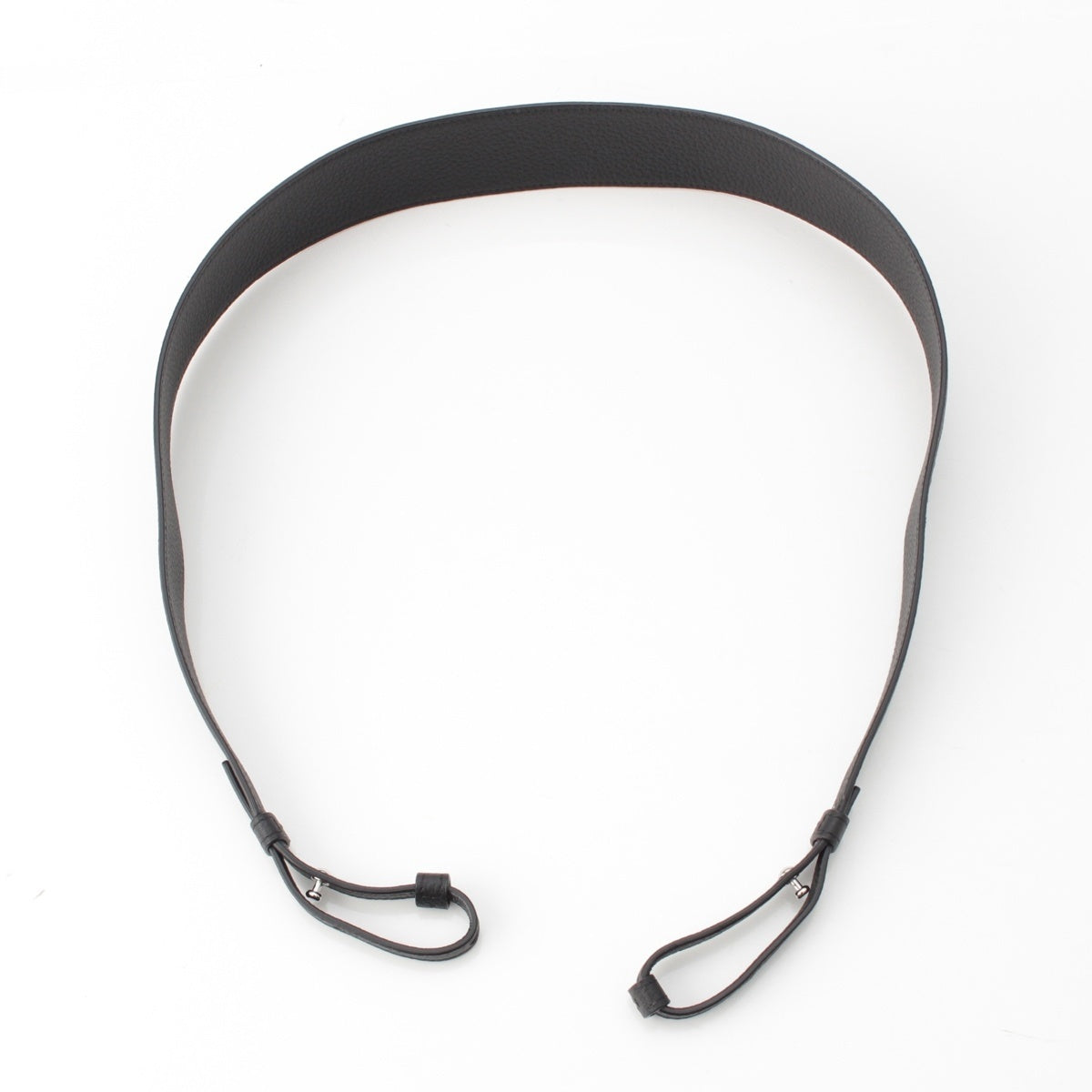 Delvaux Adjustable Long Strap leather Shoulder strap black